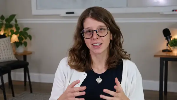 Speaker in a conversational video clip, portrait framing